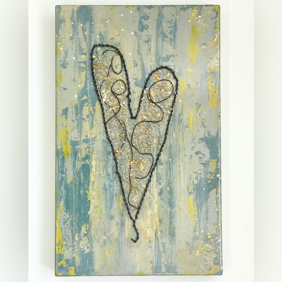 Original Painting, Textured Art, Fluid Painting, Statement Piece, Wood Canvas - Picture 1 of 1